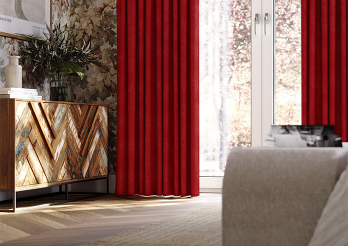 Faux Suede, Red - Made to Measure Curtains - Image 5